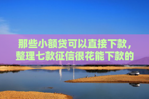 那些小额贷可以直接下款，整理七款征信很花能下款的网贷